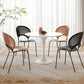 Modern 1/3/5 Pieces Dining Set Round Stone Dining Table for Kitchen 5 Pieces: Table, 4 Chairs Clearhalo 'Dining Room Sets' 'Dining Tables & Seating' 'dining_room_set' 'furn' 'furn_dining_room_set' 'Furniture' 'furniture_dining_room_set' 'Kitchen & Dining Furniture' 5057597