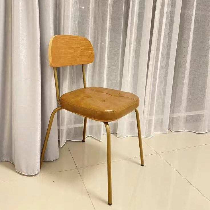 Modern 1/3/5 Pieces Dining Set Round Stone Dining Table for Kitchen 1 Yellow Chair Clearhalo 'Dining Room Sets' 'Dining Tables & Seating' 'dining_room_set' 'furn' 'furn_dining_room_set' 'Furniture' 'furniture_dining_room_set' 'Kitchen & Dining Furniture' 5057603