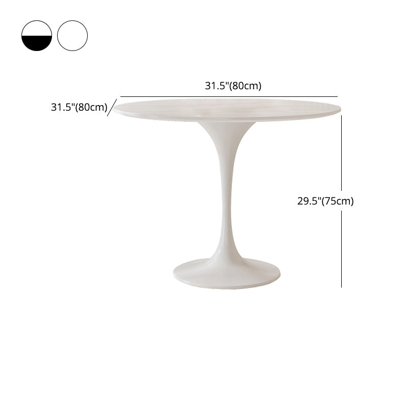 Modern 1/3/5 Pieces Dining Set Round Stone Dining Table for Kitchen Clearhalo 'Dining Room Sets' 'Dining Tables & Seating' 'dining_room_set' 'furn' 'furn_dining_room_set' 'Furniture' 'furniture_dining_room_set' 'Kitchen & Dining Furniture' 5057611