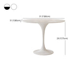 Modern 1/3/5 Pieces Dining Set Round Stone Dining Table for Kitchen Clearhalo 'Dining Room Sets' 'Dining Tables & Seating' 'dining_room_set' 'furn' 'furn_dining_room_set' 'Furniture' 'furniture_dining_room_set' 'Kitchen & Dining Furniture' 5057611