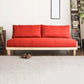 Linen Modern Armless Sofa Wooden Sleeper Sofa for Living Room, Apartment 74"L x 35"W x 31.5"H Red Clearhalo 'furn' 'furn_sofas' 'Furniture' 'furniture_sofas' 'Living Room Furniture' 'Sofa' 'sofas' 5057621