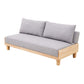 Linen Modern Armless Sofa Wooden Sleeper Sofa for Living Room, Apartment Light Gray Clearhalo 'furn' 'furn_sofas' 'Furniture' 'furniture_sofas' 'Living Room Furniture' 'Sofa' 'sofas' 5057625