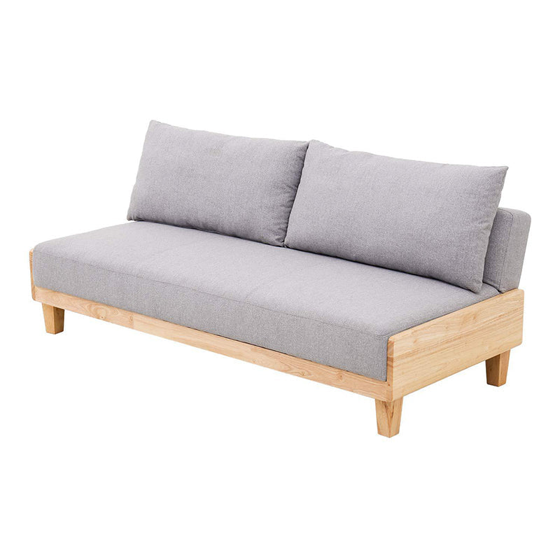 Linen Modern Armless Sofa Wooden Sleeper Sofa for Living Room, Apartment Light Gray Clearhalo 'furn' 'furn_sofas' 'Furniture' 'furniture_sofas' 'Living Room Furniture' 'Sofa' 'sofas' 5057625