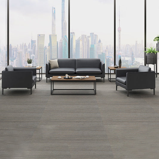 Glam Black Cushions Square Arm Genuine Leather Stationary Sofa Clearhalo 'furn' 'furn_sofas' 'Furniture' 'furniture_sofas' 'Living Room Furniture' 'Sofa' 'sofas' 5057654