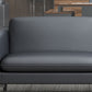 Glam Black Cushions Square Arm Genuine Leather Stationary Sofa Clearhalo 'furn' 'furn_sofas' 'Furniture' 'furniture_sofas' 'Living Room Furniture' 'Sofa' 'sofas' 5057659