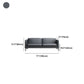 Glam Black Cushions Square Arm Genuine Leather Stationary Sofa Clearhalo 'furn' 'furn_sofas' 'Furniture' 'furniture_sofas' 'Living Room Furniture' 'Sofa' 'sofas' 5057664