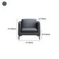Glam Black Cushions Square Arm Genuine Leather Stationary Sofa Clearhalo 'furn' 'furn_sofas' 'Furniture' 'furniture_sofas' 'Living Room Furniture' 'Sofa' 'sofas' 5057666