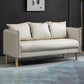 3 Seater 26.3"H Faux Leather Square Arm Sofa for Living Room Off-White Clearhalo 'furn' 'furn_sofas' 'Furniture' 'furniture_sofas' 'Living Room Furniture' 'Sofa' 'sofas' 5057670