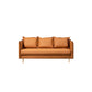 3 Seater 26.3"H Faux Leather Square Arm Sofa for Living Room Clearhalo 'furn' 'furn_sofas' 'Furniture' 'furniture_sofas' 'Living Room Furniture' 'Sofa' 'sofas' 5057673
