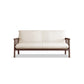 Linen Contemporary Square Arm Sofa Wooden Standard Sofa for Living Room, Apartment 59.1"L x 28.7"W x 30.3"H Walnut Clearhalo 'furn' 'furn_sofas' 'Furniture' 'furniture_sofas' 'Living Room Furniture' 'Sofa' 'sofas' 5057683
