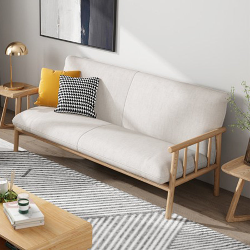 Linen Contemporary Square Arm Sofa Wooden Standard Sofa for Living Room, Apartment Clearhalo 'furn' 'furn_sofas' 'Furniture' 'furniture_sofas' 'Living Room Furniture' 'Sofa' 'sofas' 5057684