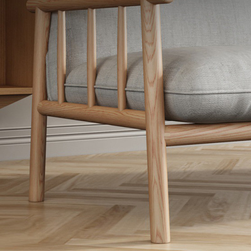 Linen Contemporary Square Arm Sofa Wooden Standard Sofa for Living Room, Apartment Clearhalo 'furn' 'furn_sofas' 'Furniture' 'furniture_sofas' 'Living Room Furniture' 'Sofa' 'sofas' 5057686