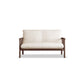 Linen Contemporary Square Arm Sofa Wooden Standard Sofa for Living Room, Apartment 47''L x29"W x 30"H Walnut Clearhalo 'furn' 'furn_sofas' 'Furniture' 'furniture_sofas' 'Living Room Furniture' 'Sofa' 'sofas' 5057688