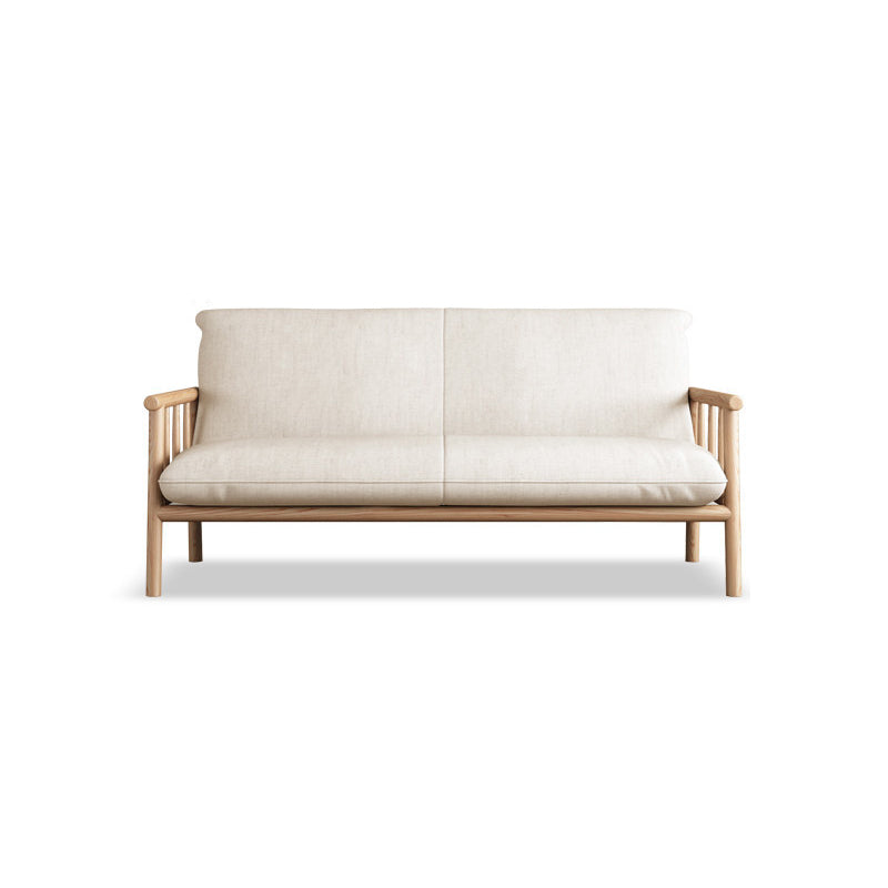 Linen Contemporary Square Arm Sofa Wooden Standard Sofa for Living Room, Apartment Clearhalo 'furn' 'furn_sofas' 'Furniture' 'furniture_sofas' 'Living Room Furniture' 'Sofa' 'sofas' 5057692