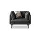 Glam Cushions Standard Pillow Top Arm Stationary Settee for Living Room 43"L x 39"W x 31.5"H Black Clearhalo 'furn' 'furn_sofas' 'Furniture' 'furniture_sofas' 'Living Room Furniture' 'Sofa' 'sofas' 5057698
