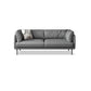 Glam Cushions Standard Pillow Top Arm Stationary Settee for Living Room 71"L x 39"W x 31.5"H Grey Clearhalo 'furn' 'furn_sofas' 'Furniture' 'furniture_sofas' 'Living Room Furniture' 'Sofa' 'sofas' 5057699
