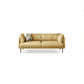 Glam Cushions Standard Pillow Top Arm Stationary Settee for Living Room 71"L x 39"W x 31.5"H Yellow Clearhalo 'furn' 'furn_sofas' 'Furniture' 'furniture_sofas' 'Living Room Furniture' 'Sofa' 'sofas' 5057702