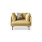 Glam Cushions Standard Pillow Top Arm Stationary Settee for Living Room 43"L x 39"W x 31.5"H Yellow Clearhalo 'furn' 'furn_sofas' 'Furniture' 'furniture_sofas' 'Living Room Furniture' 'Sofa' 'sofas' 5057706