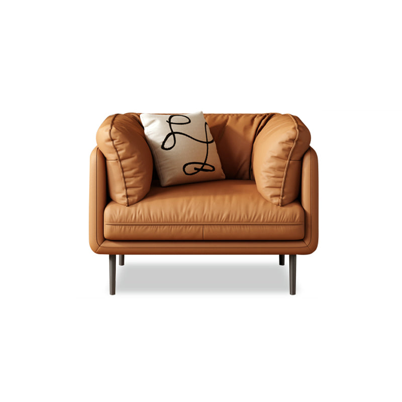 Glam Cushions Standard Pillow Top Arm Stationary Settee for Living Room Clearhalo 'furn' 'furn_sofas' 'Furniture' 'furniture_sofas' 'Living Room Furniture' 'Sofa' 'sofas' 5057710