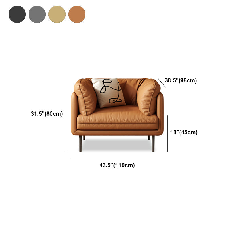 Glam Cushions Standard Pillow Top Arm Stationary Settee for Living Room Clearhalo 'furn' 'furn_sofas' 'Furniture' 'furniture_sofas' 'Living Room Furniture' 'Sofa' 'sofas' 5057713