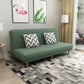 Contemporary Tight Back Armless Convertible Cotton Blend Sofa Bed Army Green Clearhalo 'furn' 'furn_sofas' 'Furniture' 'furniture_sofas' 'Living Room Furniture' 'Sofa' 'sofas' 5057741