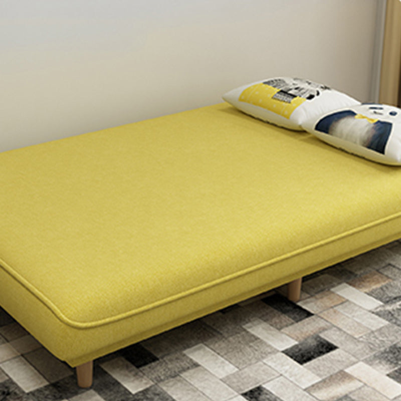 Contemporary Tight Back Armless Convertible Cotton Blend Sofa Bed Clearhalo 'furn' 'furn_sofas' 'Furniture' 'furniture_sofas' 'Living Room Furniture' 'Sofa' 'sofas' 5057746