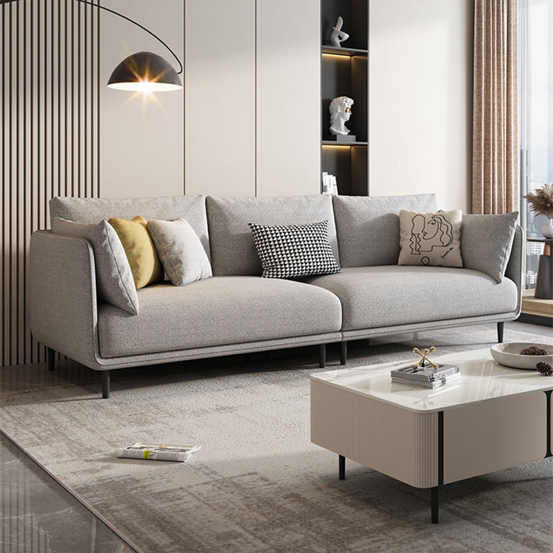 Slipcovered Stationary Pillow Top Arm Cushions Sofa for Living Room Clearhalo 'furn' 'furn_sofas' 'Furniture' 'furniture_sofas' 'Living Room Furniture' 'Sofa' 'sofas' 5057786