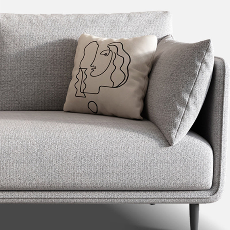 Slipcovered Stationary Pillow Top Arm Cushions Sofa for Living Room Clearhalo 'furn' 'furn_sofas' 'Furniture' 'furniture_sofas' 'Living Room Furniture' 'Sofa' 'sofas' 5057790