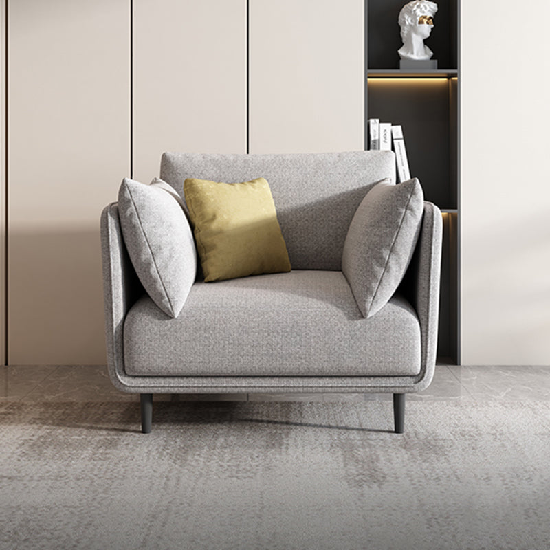 Slipcovered Stationary Pillow Top Arm Cushions Sofa for Living Room 39"L x 35.5"W x 35.5"H Clearhalo 'furn' 'furn_sofas' 'Furniture' 'furniture_sofas' 'Living Room Furniture' 'Sofa' 'sofas' 5057795