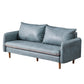 Mid Century Modern 28.3"H Faux Leather Square Arm Sofa for Living Room Clearhalo 'furn' 'furn_sofas' 'Furniture' 'furniture_sofas' 'Living Room Furniture' 'Sofa' 'sofas' 5057802