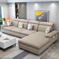 Scandinavian 4-Seater Sectional with Pillow Top Arm and Storage Clearhalo 'furn' 'furn_sectionals' 'Furniture' 'furniture_sectionals' 'Living Room Furniture' 'Sectionals' 5057814