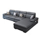Scandinavian 4-Seater Sectional with Pillow Top Arm and Storage Black-Gray Right Clearhalo 'furn' 'furn_sectionals' 'Furniture' 'furniture_sectionals' 'Living Room Furniture' 'Sectionals' 5057815