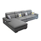 Scandinavian 4-Seater Sectional with Pillow Top Arm and Storage Grey Left Clearhalo 'furn' 'furn_sectionals' 'Furniture' 'furniture_sectionals' 'Living Room Furniture' 'Sectionals' 5057824