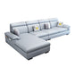 Scandinavian 4-Seater Sectional with Pillow Top Arm and Storage Light Blue-White Left Clearhalo 'furn' 'furn_sectionals' 'Furniture' 'furniture_sectionals' 'Living Room Furniture' 'Sectionals' 5057834