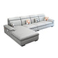 Scandinavian 4-Seater Sectional with Pillow Top Arm and Storage Light Gray-White Left Clearhalo 'furn' 'furn_sectionals' 'Furniture' 'furniture_sectionals' 'Living Room Furniture' 'Sectionals' 5057836
