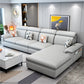 Scandinavian 4-Seater Sectional with Pillow Top Arm and Storage Clearhalo 'furn' 'furn_sectionals' 'Furniture' 'furniture_sectionals' 'Living Room Furniture' 'Sectionals' 5057838
