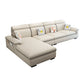 Scandinavian 4-Seater Sectional with Pillow Top Arm and Storage Off-White Left Clearhalo 'furn' 'furn_sectionals' 'Furniture' 'furniture_sectionals' 'Living Room Furniture' 'Sectionals' 5057840