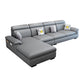 Scandinavian 4-Seater Sectional with Pillow Top Arm and Storage Silver Gray Left Clearhalo 'furn' 'furn_sectionals' 'Furniture' 'furniture_sectionals' 'Living Room Furniture' 'Sectionals' 5057841
