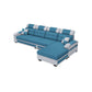Scandinavian Pillow Top Arm Sectional with Tufted Back and Storage Dark Blue-Gray Right Clearhalo 'Furniture' 'furniture_sectionals' 'Living Room Furniture' 'Sectionals' 5057864
