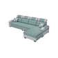 Scandinavian Pillow Top Arm Sectional with Tufted Back and Storage Light Green Right Clearhalo 'Furniture' 'furniture_sectionals' 'Living Room Furniture' 'Sectionals' 5057871