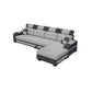 Scandinavian Pillow Top Arm Sectional with Tufted Back and Storage Light Gray-Black Right Clearhalo 'Furniture' 'furniture_sectionals' 'Living Room Furniture' 'Sectionals' 5057872