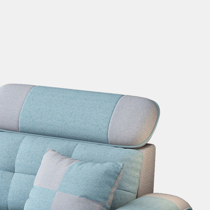 Scandinavian Pillow Top Arm Sectional with Tufted Back and Storage Clearhalo 'Furniture' 'furniture_sectionals' 'Living Room Furniture' 'Sectionals' 5057876