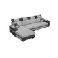 Scandinavian Pillow Top Arm Sectional with Tufted Back and Storage Light Gray-Black Left Clearhalo 'Furniture' 'furniture_sectionals' 'Living Room Furniture' 'Sectionals' 5057882