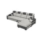 Scandinavian Pillow Top Arm Sectional with Tufted Back and Storage Dark Gray-Black Right Clearhalo 'Furniture' 'furniture_sectionals' 'Living Room Furniture' 'Sectionals' 5057884