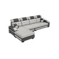 Scandinavian Pillow Top Arm Sectional with Tufted Back and Storage Dark Gray-Black Left Clearhalo 'Furniture' 'furniture_sectionals' 'Living Room Furniture' 'Sectionals' 5057889