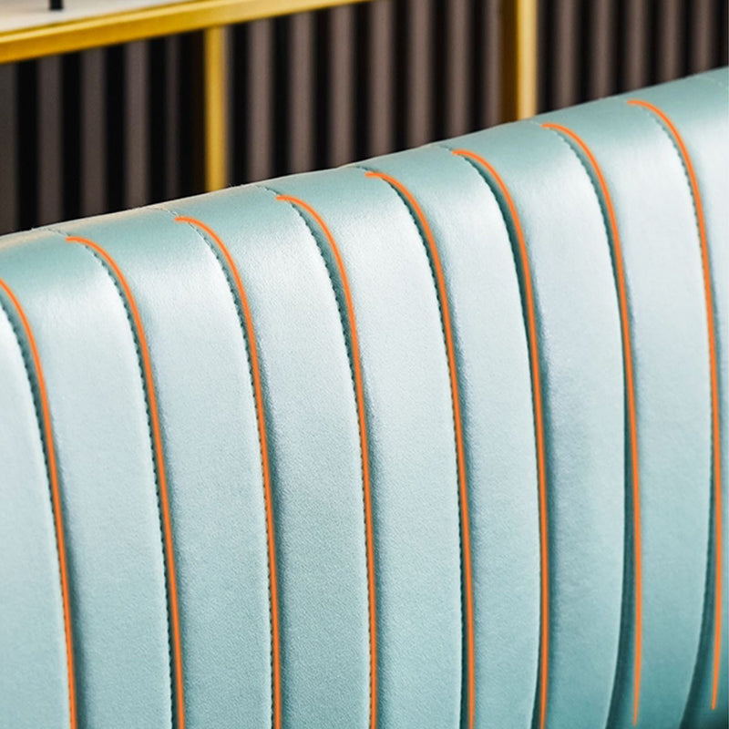 Faux Leather Modern Recessed Arm Sofa Standard Sofa for Living Room, Apartment Clearhalo 'furn' 'furn_sofas' 'Furniture' 'furniture_sofas' 'Living Room Furniture' 'Sofa' 'sofas' 5057904