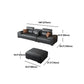 Black Faux Leather Sofa 33.46" H Pillow Top Arm Sofa & Chaise Clearhalo 'furn' 'furn_sectionals' 'Furniture' 'furniture_sectionals' 'Living Room Furniture' 'Sectionals' 5057940