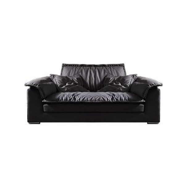 Contemporary Pillow Top Arm Sofa 30.7" H Faux Leather Sofa & Chaise 55"L x 47"W x 31"H Clearhalo 'furn' 'furn_sectionals' 'Furniture' 'furniture_sectionals' 'Living Room Furniture' 'Sectionals' 5057965