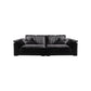 Contemporary Pillow Top Arm Sofa 30.7" H Faux Leather Sofa & Chaise 79"L x 47"W x 31"H Clearhalo 'furn' 'furn_sectionals' 'Furniture' 'furniture_sectionals' 'Living Room Furniture' 'Sectionals' 5057966