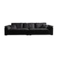 Contemporary Pillow Top Arm Sofa 30.7" H Faux Leather Sofa & Chaise 126"L x 47"W x 31"H Clearhalo 'furn' 'furn_sectionals' 'Furniture' 'furniture_sectionals' 'Living Room Furniture' 'Sectionals' 5057978